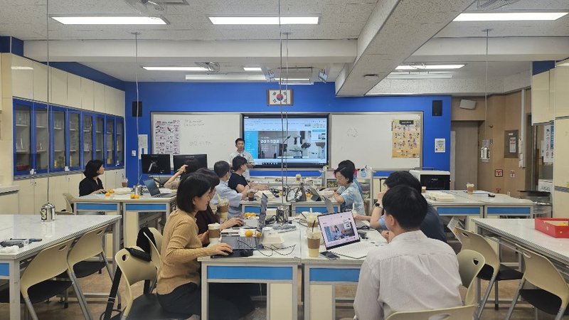 인천북부교육지원청이 운영하는 디지털 센서 과학탐구 수업 역량강화 연수 관련 이미지