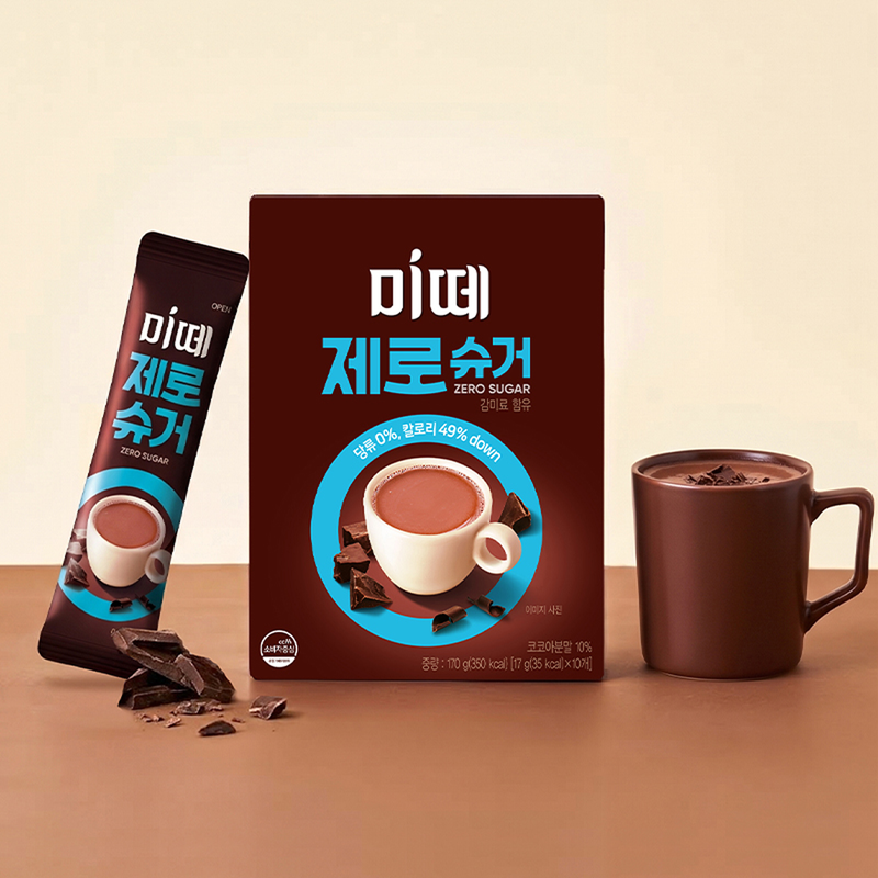동서식품이 출시하는 핫초코 신제품 ‘미떼 제로슈거’. 동서식품 제공