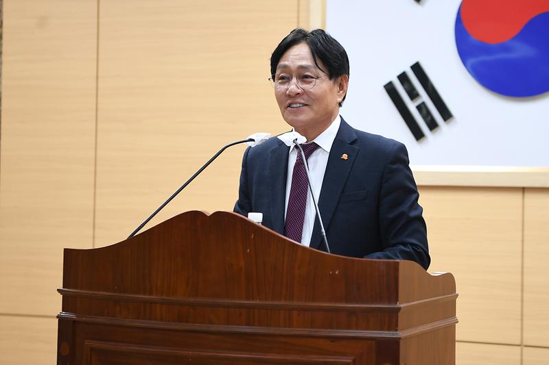 강화군청 진달래홀에서 지방보조금 업무 역량 강화 교육이 진행되고 있다.