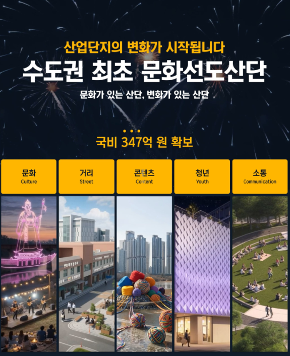 남동 문화선도산단 조성사업을 알리는 홍보자료