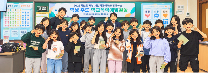 체인지메이커 학생 강사들이 예방 활동을 진행하고 있다. 인천시교육청 제공